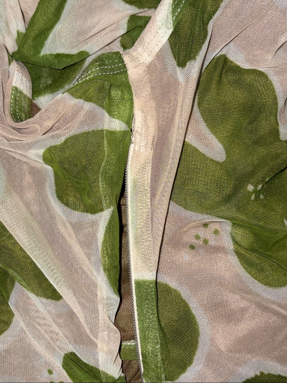 Simon Miller Tangier Printed Mesh Midi Dress in Green Seashell Flora Size L - Picture 15 of 15